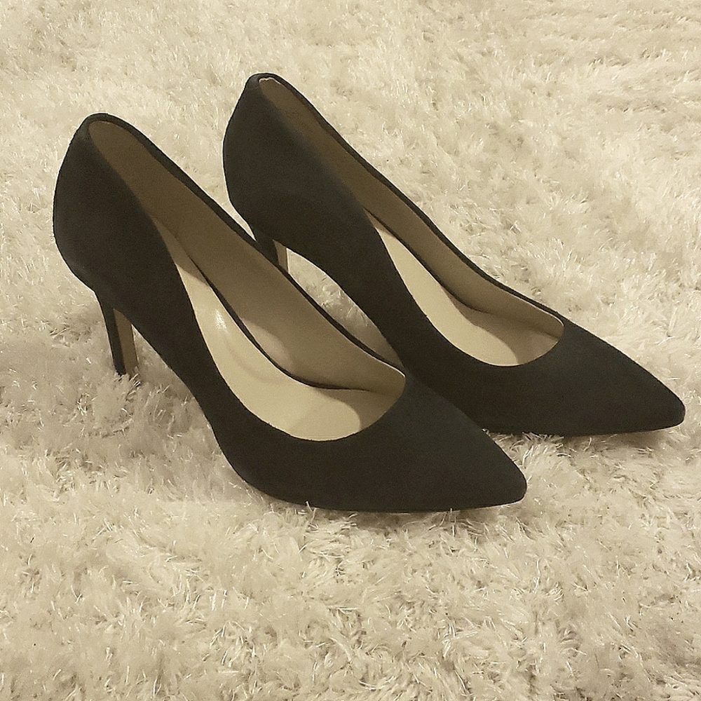 Navy Suede Pumps